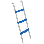 SPORTNOW Trampoline Ladder, 3-Steps with Horizontal Wide Steps, Universal Hook, Galvanised Steel Frame, 150kg Load Capacity