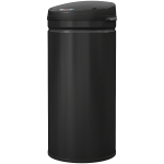HOMCOM Poubelle cuisine automatique 42L acier inoxydable, poubelle à couvercle à fermeture en douceur, 30,5x30,5x68cm, noir