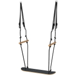 AIYAPLAY Skateboardschommel Kinderschommel met verstelbare hoogte, antislip plank, weerbestendig touw, handgrepen, Zwart