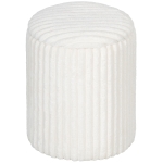 HOMCOM Opberghocker met omkeerbaar deksel, moderne cord-zitpoef voor woonkamer en slaapkamer, wit