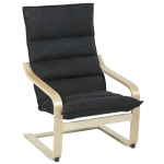 HOMCOM Fauteuil de Salon Moderne à Dossier Haut Rembourré Pieds en Bois et Revêtement en Velours 67x83x105 cm Noir