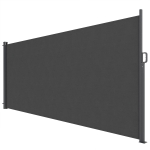 Outsunny markiza boczna wysuwana 420 cm wodoodporna przeciwwiatrowa UV 50+ ciemnoszara