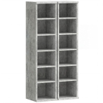 HOMCOM Set of 2 CD Media Display Shelf Unit Tower Rack with Adjustable Shelves, Grey