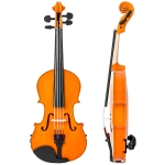 HOMCOM Violon 4/4 ensemble de violon en bois massif pour adultes et débutants avec étui léger et portable 60 x 21 cm marron