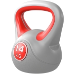 SPORTNOW Kettlebell 14 kg, haltère avec poignée ergonomique, haltère à boule, musculation, entraînement, 26 x 18 x 32 cm, rouge