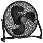 HOMCOM 20" Metal Floor Fan with Tilting, High Velocity, 3 Speed, Portable Gym Fan for Home Office, Black