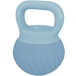 SPORTNOW Kettlebell 8 kg remplie de sable métallique et poignée antidérapante pour entraînement 27x20x20 cm Bleu Clair