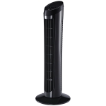 HOMCOM Ventilateur colonne silencieux et puissant 45W ventilateur tour 3 vitesses et oscillant 70°, pour chambre, bureau, 27 x 27 x 75 cm, noir