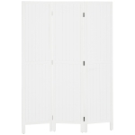 HOMCOM Paravent en bois séparateur de pièce closion intérieur pliable 3 panneaux en bois 120 x 170 cm blanc