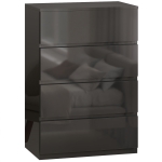 HOMCOM Chest of Drawers, 4-Drawer Storage Cabinets, Modern Dresser, Storage Drawer Unit for Bedroom