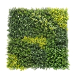 Outsunny Artificial Plant Wall Panel, 100x100 cm Artificial Grass Backdrop Wall, Green