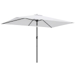 Outsunny Garden Parasol, Parasol Umbrella with Crank Handle, Tilt Function, Polyester Canopy, Cream White