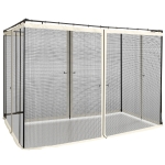 Outsunny 302 x 207cm Universal Replacement Mesh Sidewall Netting for Patio Gazebos and Canopy Tents, (Sidewall Only) Cream White