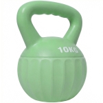 SPORTNOW Kettlebell pesa de 6 kg rellena de arena para principiantes Entrenamiento de fuerza en casa 21 x 21 x 27 cm Verde