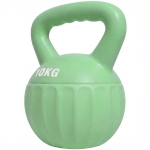 SPORTNOW Kettlebell haltère boule 6 kg remplie de sable pour débutants entraînement à domicile 21 x 21 x 27 cm Vert