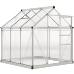 Outsunny 6 x 6ft Polycarbonate Greenhouse - Clear