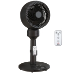 HOMCOM Air Circulator Fan Pedestal Cooling Fan with 3 Speed 3 Mode and Remote Control, 9 Inch, Black