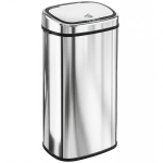 HOMCOM 68L Automatic Sensor Bin, Touchless Stainless Steel Kitchen Rubbish Bin, Hands-Free Infrared Waste Dustbin, Motion Trash Can with Manual Button for Home Office, Silver