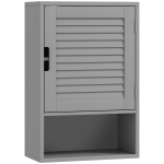 HOMCOM Bathroom Cabinet, Wall Mounted Storage Cabinet with Adjustable Shelves, 40 x 20 x 60 cm, Grey