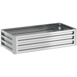 Outsunny Raised Beds for Garden, Galvanized Outdoor Planters, for Herbs and Vegetables, Use for Patio, Backyard, Balcony, Silver