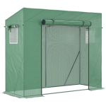 Outsunny Anti-UV Garden Greenhouse 2 Mesh Windows + Reinforcement Bars 200L x 77l x 169H cm Steel PE Green
