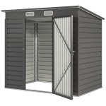 Outsunny Abri de jardin 2,3m² - pour Outils - cabanon Porte verrouillable - dim. 191L x 130P x 166,5-183H cm - acier