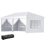 Outsunny Pop-up folding waterproof canopy 6L x 3l x 2.7H m 4 removable sidewalls 4 windows carry bag