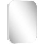 HOMCOM Bathroom Medicine Cabinet with Mirror, Bathroom Wall Cabinet with Adjustable Shelves, Soft Close Hinges, White
