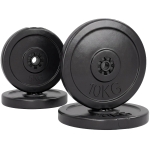 HOMCOM Set de 4 Discos de Pesas, Set de Discos para Entrenamiento, Negro
