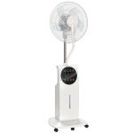 HOMCOM 16" Pedestal Fan with Water Mist Spray Humidifying Misting Fan, White