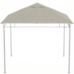 Outsunny Toile de rechange pour pavillon tonnelle tente toit de remplacement gazebo de jardin polyester 180 g/m² 3 x 3 m gris
