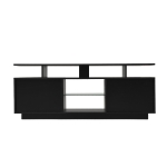 Mobile TV a 5 ripiani aperti con strisce LED autoadesive, 140x35x55 cm, Nero
