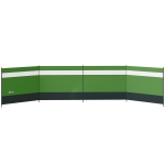 Outsunny Camping Windbreaker with Clear Windows and Steel Poles, for Beach Caravan Campervan, 725 x 140cm, Army Green