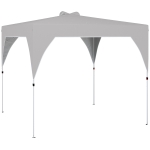 Outsunny Tenda Dobrável 3x3 m Pop-up Tenda de Jardim com Bloqueio Central UPF50+ Altura Ajustável 3 Níveis Bolsa de Transporte Cinza