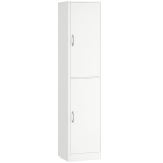 HOMCOM 180 cm hoge boekenkast, moderne kast met 5 niveaus en verstelbare planken, vrijstaande opbergkast, wit