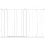 PawHut Wide Dog Safety Gate, with Door Pressure, for Doorways, Hallways, Staircases - White