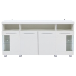 Madia per soggiorno, vano di appoggio semi-aperto, 140L x 40P x 70A cm, Bianco