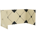 Outsunny Camping Windbreak Pop Up Windbreaker Blocker with Ropes Pegs for Beach Caravan Outdoor 480 x 120 cm