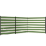 Outsunny 4 Pole Camping Windbreaks, Beach Wind Shield Shelter with Carry Bag and Steel Poles, 540cm x 150cm, Army Green