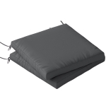 Outsunny Outdoor Seat Cushions Set of 2 with Ties, Waterproof Garden Seat Pads, Dark Grey