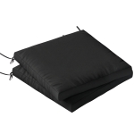 Outsunny Outdoor Seat Cushions Set of 2 with Ties, Waterproof Garden Seat Pads, Black