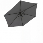 Outsunny Sonnenschirm 270 cm knickbar Balkonschirm mit Kurbel UV 50+ Gartenschirm Dunkelgrau