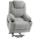 HOMCOM Power Lift Recliner Chair with Pocket Spring, Electric Lift Chair with Wide Backrest, Light Grey