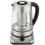 HOMCOM Elektrische Waterkoker, 1,7L Snelkoker met 2200W Vermogen, UK Strix Thermostaat, Theefilter, Warmhoudfunctie