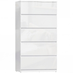 HOMCOM Chest of Drawers, 5-Drawer Storage Cabinets, Modern Dresser, Storage Drawer Unit for Bedroom