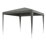 Outsunny Tonnelle de jardin 3 x 3 m, barnum tente de réception Structure en acier, tissu PE pour fêtes et mariages, gris