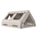 Outsunny Inflatable Camping Tent, 4 Season Hot Tent 10000mm Waterproof with Chimney Opening, Sky Light and Air Pump, Khaki