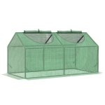 Outsunny Mini Greenhouse - Small Plant Grow House for Outdoor Use with PE Cover, Observation Windows, 120 x 60 x 60 cm, Green