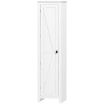 HOMCOM Armoire de Rangement buffet cuisine avec 2 étagères réglables- Hauteur 170 cm en Bois Blanc