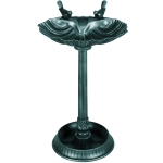 Outsunny Bain d'oiseaux abreuvoir antique 81 cm avec base de jardinière, mangeoire et bassin à oiseaux sur pied, bronze vert